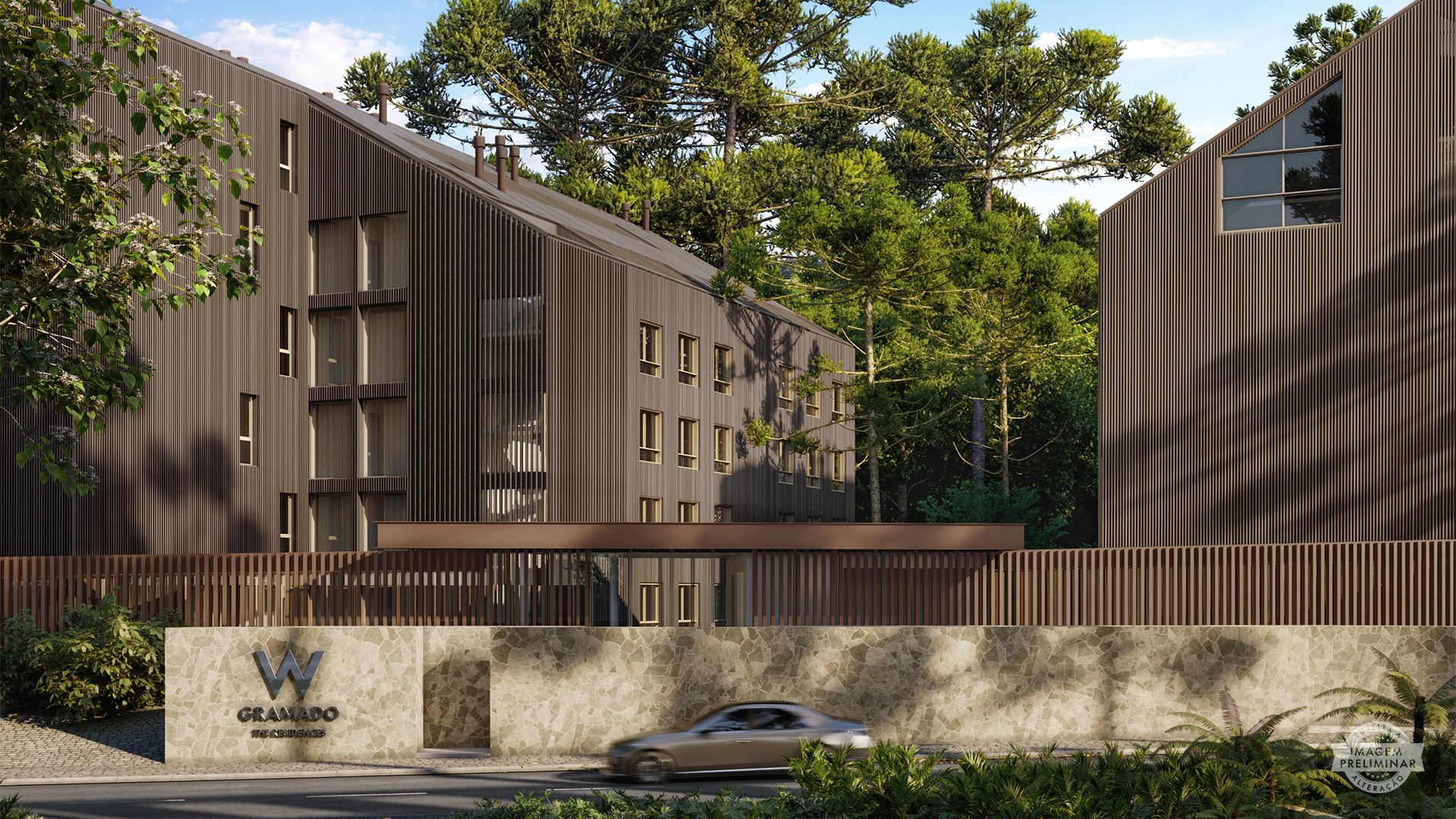 Perspectiva da Fachada Residencial